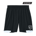 NEW CAPELLA Sport-Tek® Youth Club 5” Short - Black/White