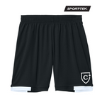 NEW CAPELLA Sport-Tek® Youth Club 5” Short - Black/White
