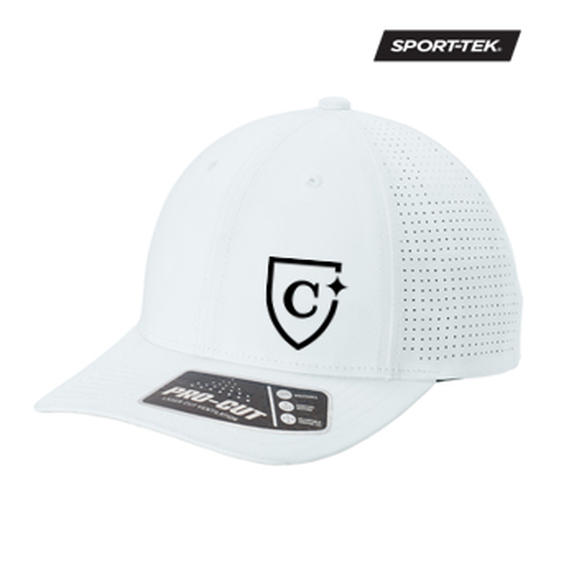 NEW CAPELLA Sport-Tek® Pro-Cut Adjustable Cap - White
