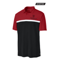 NEW CAPELLA Sport-Tek® UV Micropique Colorblock Polo - Red/Black/White