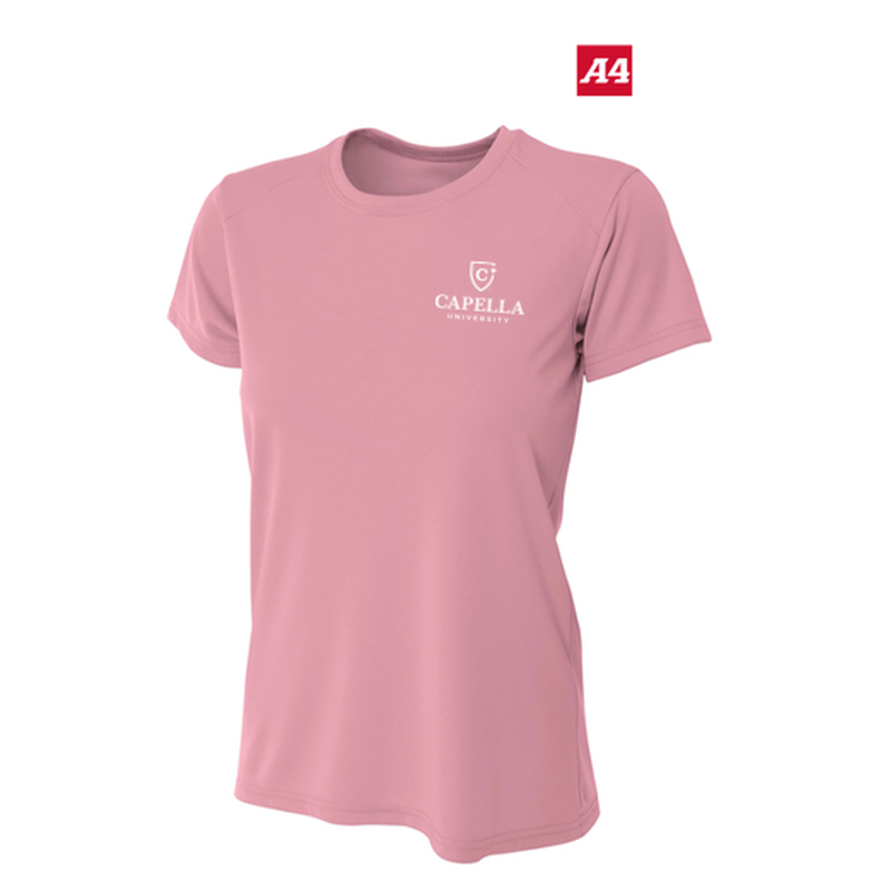NEW CAPELLA A4 Women’s Cooling Performance Short Sleeve Tee - Pink