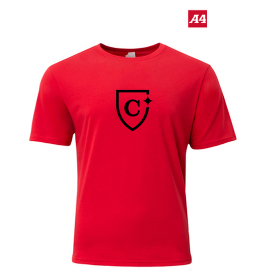NEW CAPELLA A4 Softek Short Sleeve Tee - Scarlet