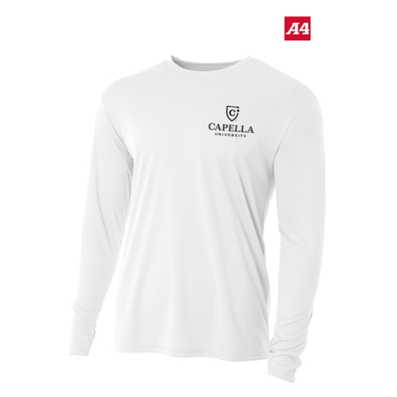 NEW CAPELLA A4 Youth Cooling Performance Long Sleeve Tee - White