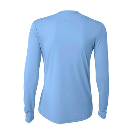 NEW CAPELLA A4 Women’s Cooling Performance Long Sleeve Tee - Light Blue