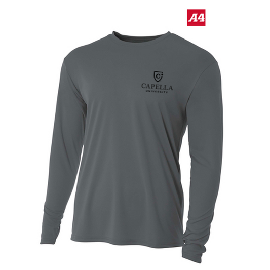 NEW CAPELLA A4 Cooling Performance Long Sleeve Tee - Graphite