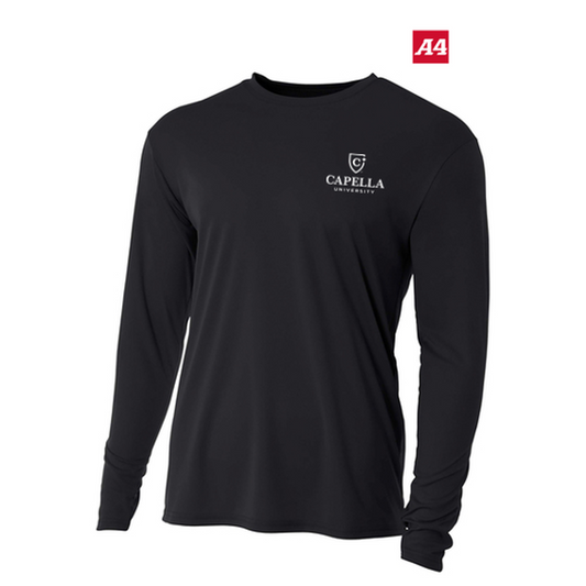NEW CAPELLA A4 Cooling Performance Long Sleeve Tee - Black