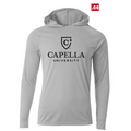 NEW CAPELLA A4 Cooling Performance Long Sleeve Hooded Tee - Silver