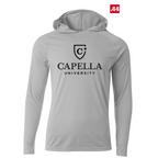 NEW CAPELLA A4 Cooling Performance Long Sleeve Hooded Tee - Silver