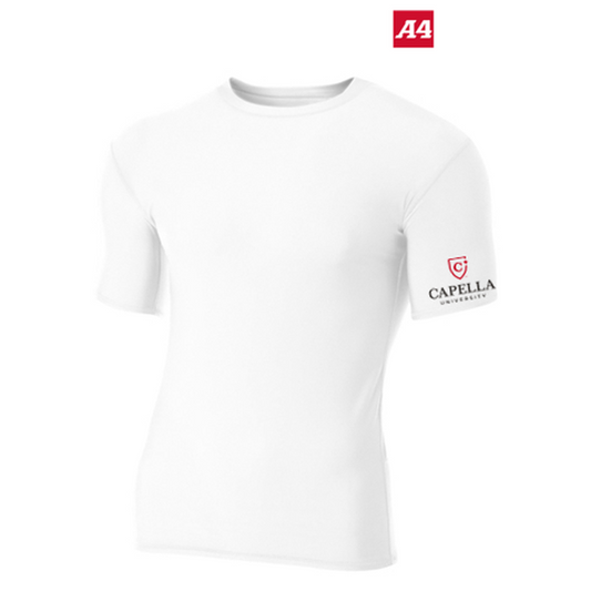 NEW CAPELLA A4 Compression Short Sleeve Tee - White