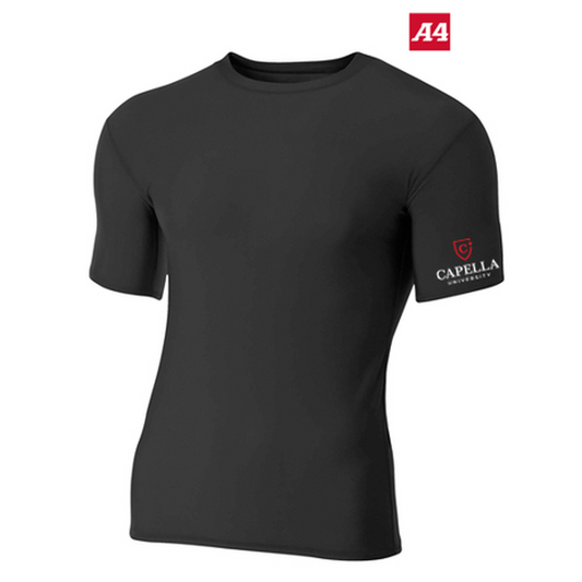 NEW CAPELLA A4 Compression Short Sleeve Tee - Black