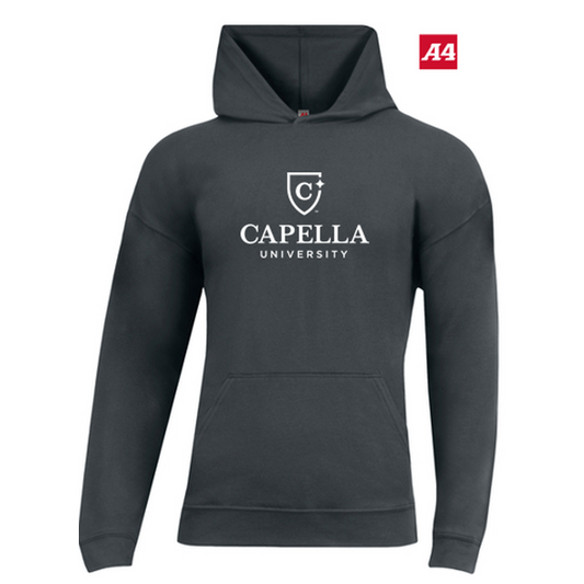 NEW CAPELLA A4 Softek Long Sleeve Hooded Tee - Graphite