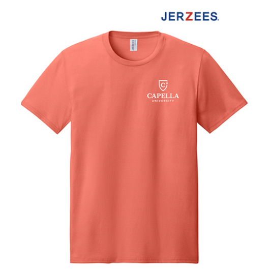 NEW CAPELLA Jerzees Ultimate™ Unisex Ring Spun T-Shirt - Sunset Coral