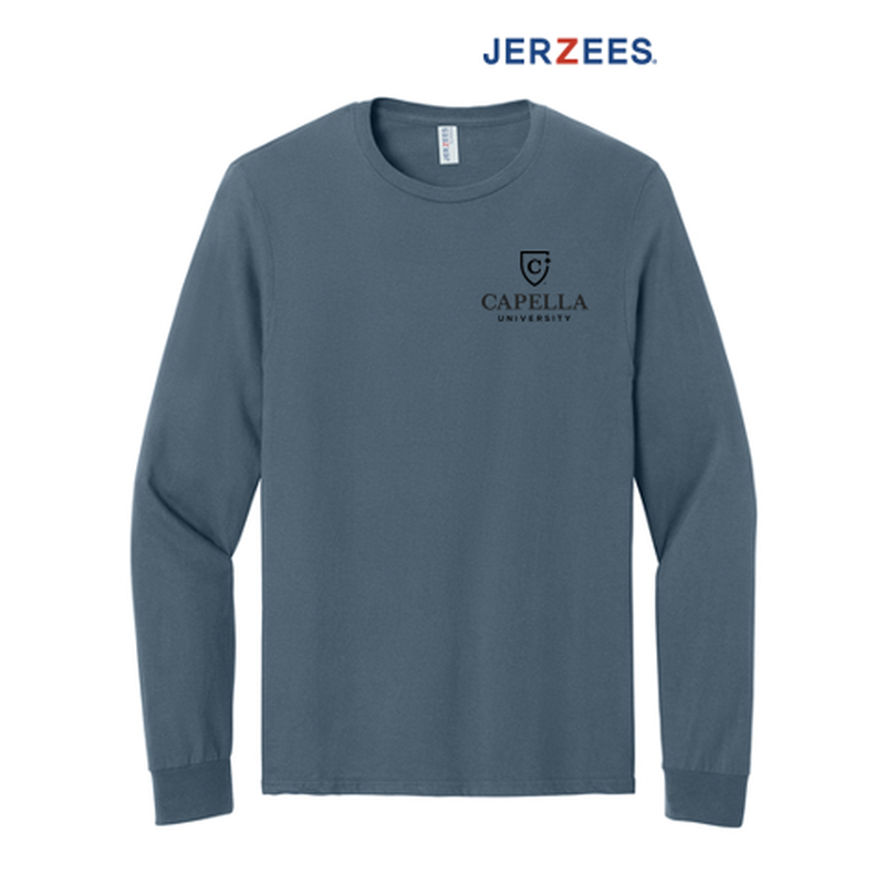 NEW CAPELLA Jerzees Classics® Unisex Cotton Long Sleeve T-Shirt - Denim