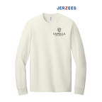 NEW CAPELLA Jerzees Classics® Unisex Cotton Long Sleeve T-Shirt - Sweet Cream Heather