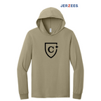 NEW CAPELLA Jerzees Classics™ Unisex Cotton Long Sleeve Hooded T-Shirt - Khaki
