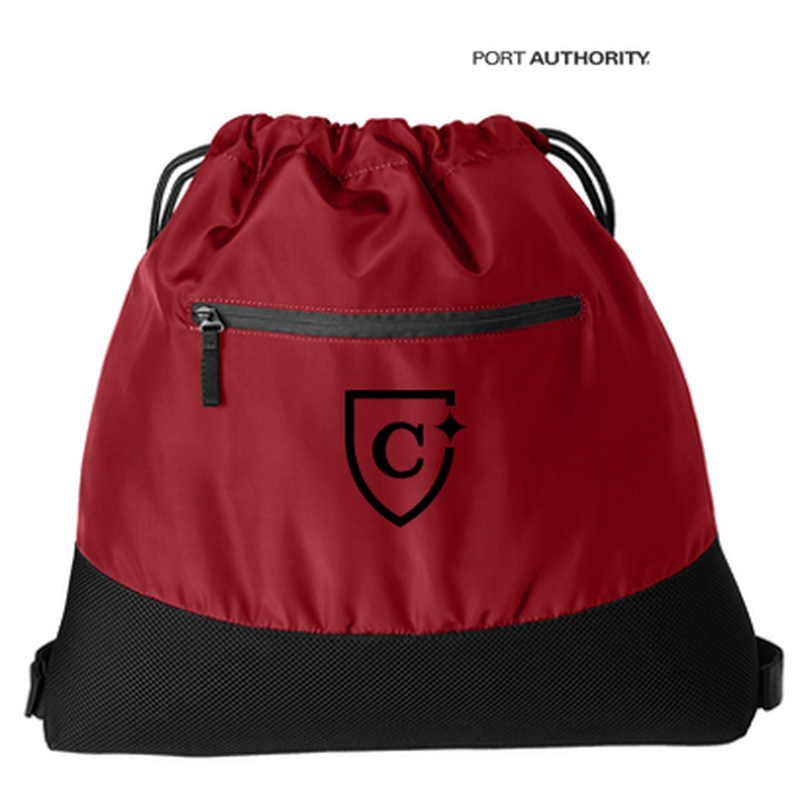 NEW CAPELLA Port Authority® Agility Mesh Pocket Cinch - Rich Red