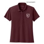 NEW CAPELLA Port Authority® Women’s Wearever Performance Pique Polo - Burgundy