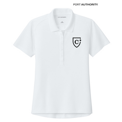 NEW CAPELLA Port Authority® Women’s Wearever Performance Pique Polo - White