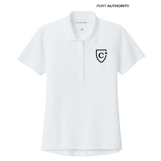 NEW CAPELLA Port Authority® Women’s Wearever Performance Pique Polo - White