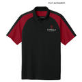 NEW CAPELLA Port Authority® Wearever Performance Pique Colorblock Polo - Black/Red