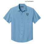 NEW CAPELLA Port Authority® Short Sleeve UV Dockside Shirt - Carolina Blue