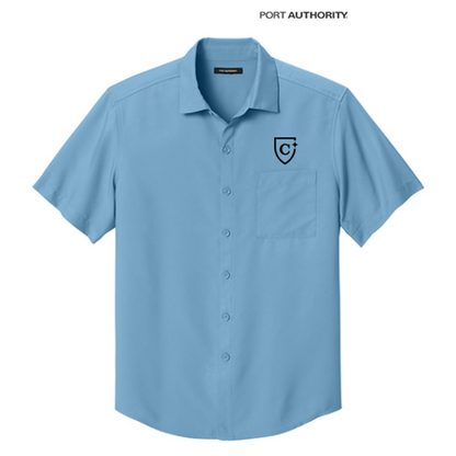 NEW CAPELLA Port Authority® Short Sleeve UV Dockside Shirt - Carolina Blue