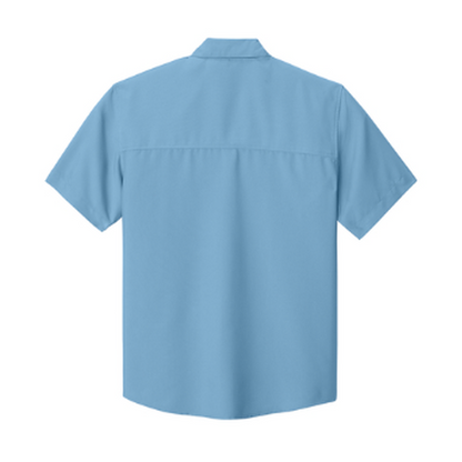 NEW CAPELLA Port Authority® Short Sleeve UV Dockside Shirt - Carolina Blue