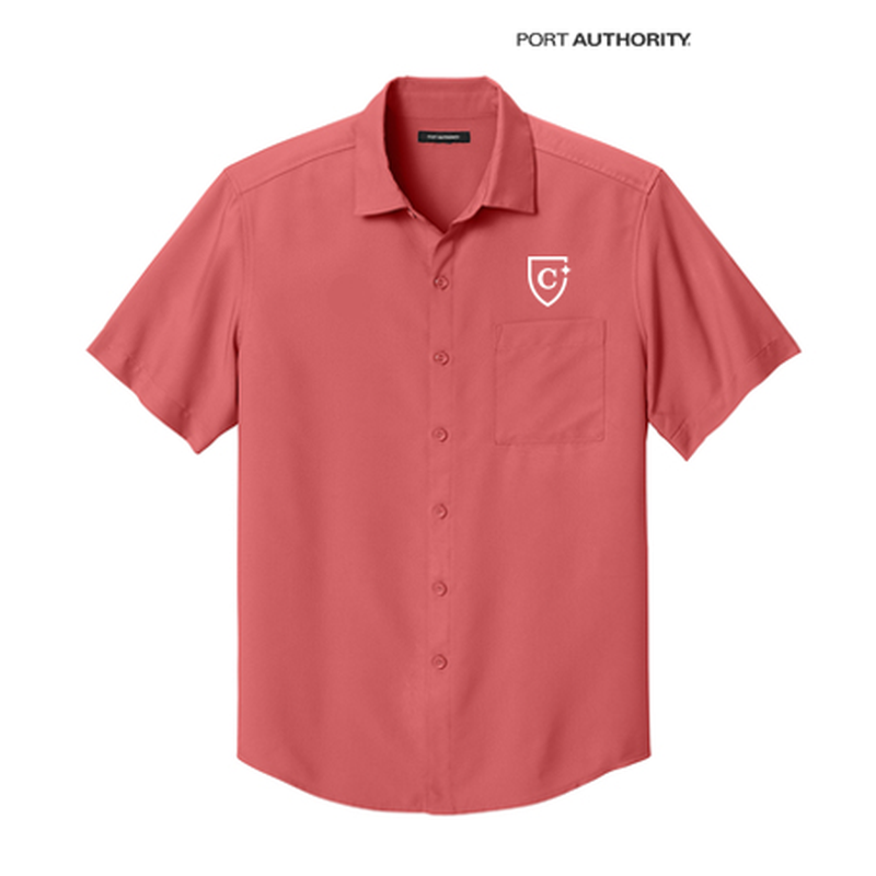 NEW CAPELLA Port Authority® Short Sleeve UV Dockside Shirt - Coral Reef