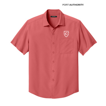 NEW CAPELLA Port Authority® Short Sleeve UV Dockside Shirt - Coral Reef