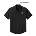 NEW CAPELLA Port Authority® Short Sleeve UV Dockside Shirt - Black