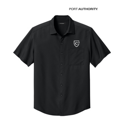 NEW CAPELLA Port Authority® Short Sleeve UV Dockside Shirt - Black