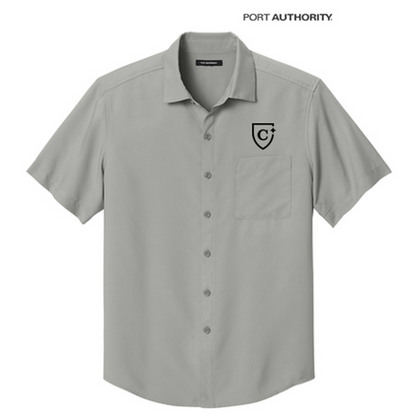 NEW CAPELLA Port Authority® Short Sleeve UV Dockside Shirt - Gusty Grey