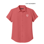NEW CAPELLA Port Authority® Women’s Short Sleeve UV Dockside Shirt - Coral Reef
