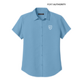 NEW CAPELLA Port Authority® Women’s Short Sleeve UV Dockside Shirt - Carolina Blue