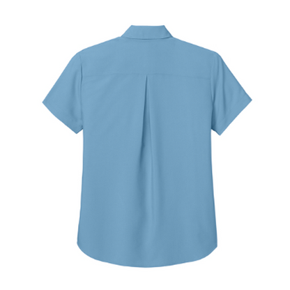 NEW CAPELLA Port Authority® Women’s Short Sleeve UV Dockside Shirt - Carolina Blue