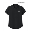 NEW CAPELLA Port Authority® Women’s Short Sleeve UV Dockside Shirt - Deep Black