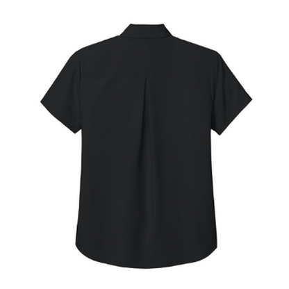NEW CAPELLA Port Authority® Women’s Short Sleeve UV Dockside Shirt - Deep Black