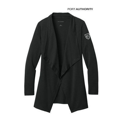 NEW CAPELLA Port Authority® Women’s Breakwater Open Cardigan - Deep Black
