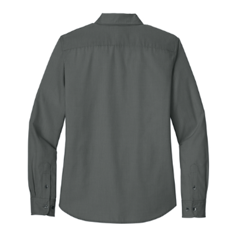 NEW CAPELLA Port Authority® Women’s Long Sleeve Nailhead Easy Care Shirt - Deep Black