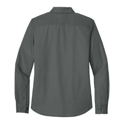 NEW CAPELLA Port Authority® Women’s Long Sleeve Nailhead Easy Care Shirt - Deep Black