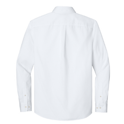 NEW CAPELLA Port Authority® Long Sleeve Nailhead Easy Care Shirt - White