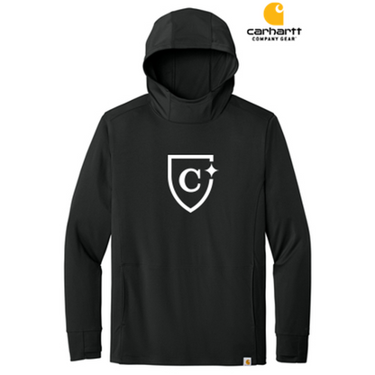 NEW CAPELLA Carhartt Force® Sun Defender™ Long Sleeve Hooded T-Shirt - Black
