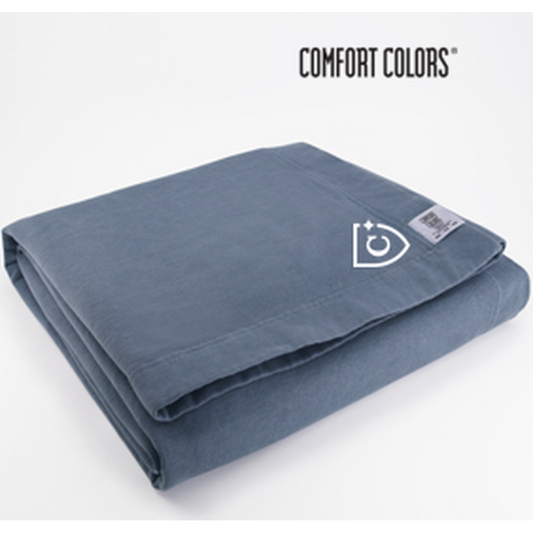 NEW CAPELLA Comfort Colors® Fleece Dorm Blanket - Blue Jean