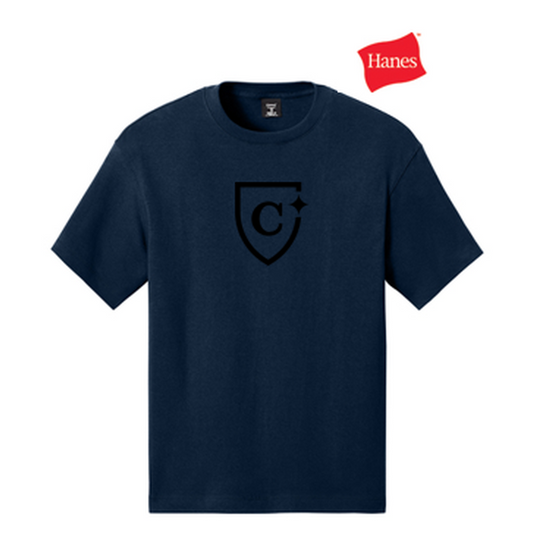 NEW CAPELLA Hanes® Beefy-T® Retro Street Tee (5-in logo) - Athletic Navy