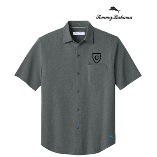 NEW CAPELLA Tommy Bahama® Sandy Point Short Sleeve Shirt (1.5-in logo) - Coal