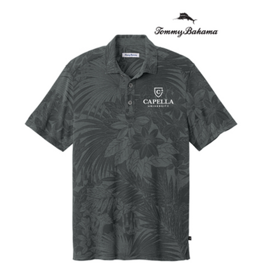 NEW CAPELLA Tommy Bahama® Santiago Paradise Polo (3.5-in logo) - Coal
