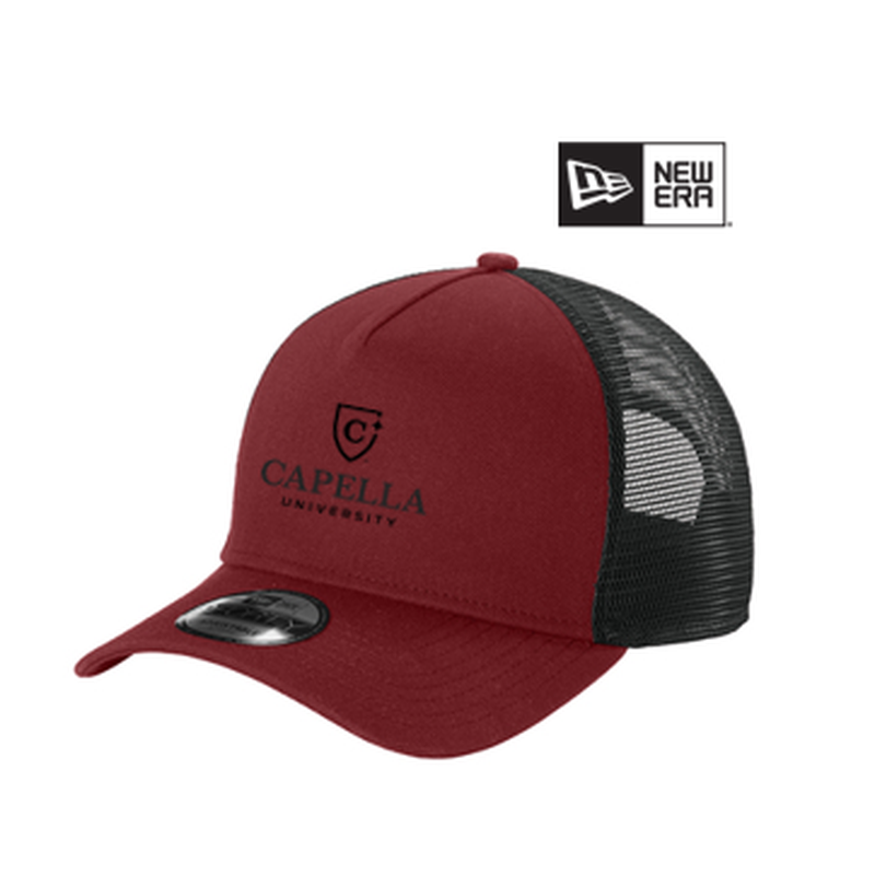 NEW CAPELLA New Era® A-Frame Snapback Mesh Back Cap - Scarlet/Black