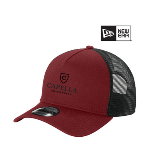 NEW CAPELLA New Era® A-Frame Snapback Mesh Back Cap - Scarlet/Black