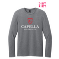 NEW CAPELLA District® Perfect Weight® CVC Long Sleeve Tee (10-in logo) - Graphite Heather