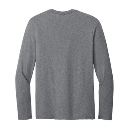 NEW CAPELLA District® Perfect Weight® CVC Long Sleeve Tee (10-in logo) - Graphite Heather